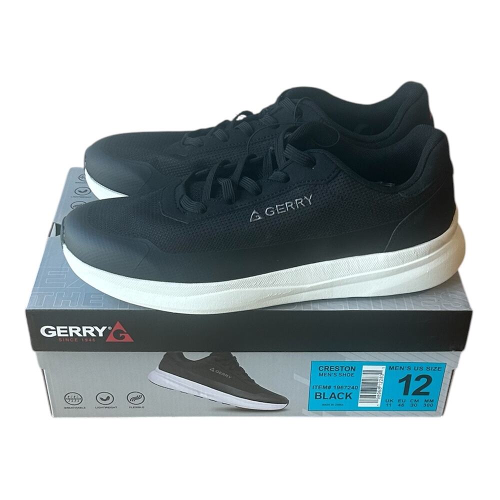Gerry Men's Creston Shoe, Lightweight, Lace Up, Black, Size 12